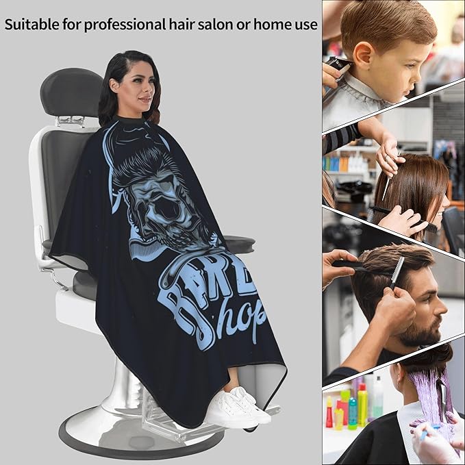 Adult Barber Cape, Professional Salon Haircut Capes, Haircut Kit Hairdressing Apron for Home Salon Barbershop