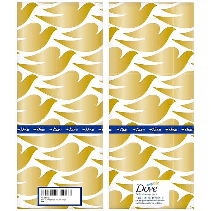 Dove Nourishing Care Gift Set – Deep Moisture Body Wash + Crushed Macadamia & Rice Milk Exfoliating Body Polish (2 Piece Set)