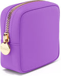 Embla Small Makeup Bag for Purse, Mini Waterproof Nylon Cosmetic Pouch, Durable and Lightweight Travel Toiletry Bag with Smooth Zipper, Purple
