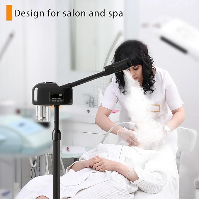 Facial Steamer, Professional Facial Steamer with Hot Mist for Esthetician, Facial Steamers Home Facial Spa, Face Steamer for Facial Deep Cleaning – Professional Home Facial Spa Steamer with Hot Mist.
