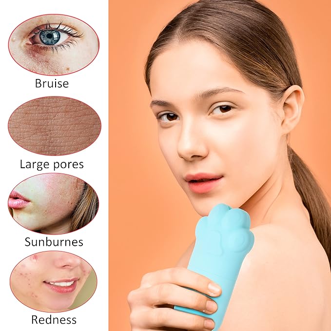 Kare & Kind 1x Ice Rollers - Paw-Shaped Silicone Mold - Use for Face and Body - Ice Mold for Skin Care, Reducing Puffiness Redness and Relaxation