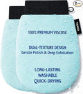 Exfoliating Glove for Shower – Dual-Sided Body & Face Scrubber Mitt – Deep Exfoliation Washcloth Mittens – Dead Skin & Tan Remover for Body – Body Exfoliator Loofah Wash Cloths for Showering (2-Pack)