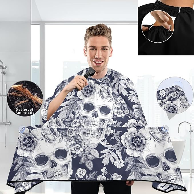 visesunny Professional Barber Cape Polyester Hair Cutting Salon Cape Apron Anti-Static Beard Bib Grooming Apron