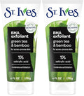 St. Ives Blackhead Clearing Face Scrub, Clears Blackheads & Unclogs Pores, Green Tea & Bamboo with Salicylic Acid, Moderate Exfoliating Facial Scrub with Natural Exfoliants, 6 oz (Pack of 2)