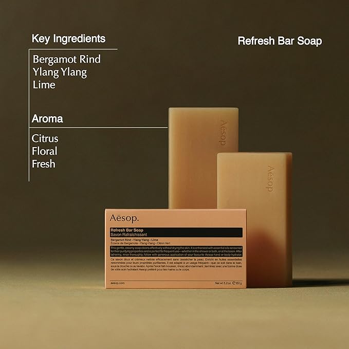 Aesop Bar Soap Trio | Formulated with Botanical Oils to Cleanse, Exfoliant, and Nourish | Suitable for All Skin Type | For Men & Women | 5.2 oz (Pack of 3)