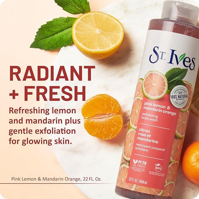 St. Ives Body Wash Pink Lemon and Mandarin Orange 22 Ounce