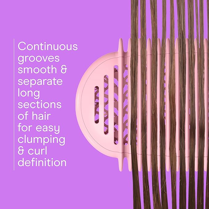 Conair Curl Define Pro Hair Brush for Curly Hair, For Longer Hair with Tight Curls, Dual Vents with Continuous Grooves, Mixed Bristles for Frizz-Free Detangling, Smoothing, and Curl Definition