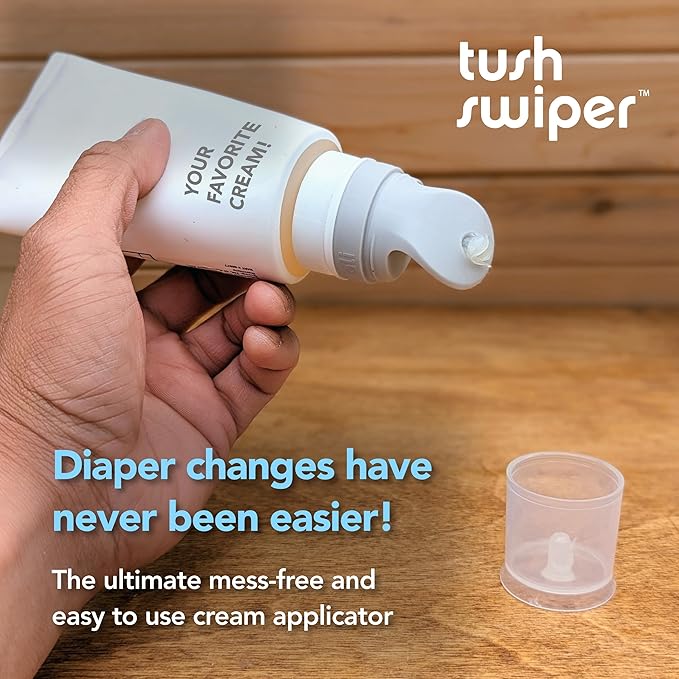Eli & Ali Tush Swiper - Diaper Rash Cream & Butt Paste Applicator - Universal Fit for Most Diaper Creams | Mess-Free & Hygienic Alternative to Cream Spatula - Carry Less Baby Gear - Pink, 3 Pack