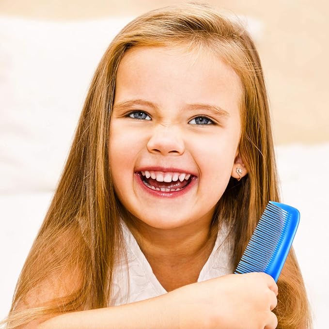 Leinuosen 12 Pieces Hair Combs Set Pocket Plastic Fine Tooth Dressing Comb for Women and Men, Peines Para Cabello(Blue)
