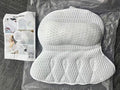 4D Air Mesh Bath Pillow for Tub, Soft Bathtub Cushion with 6 Non-Slip Suction Cups for Head, Neck & Back Support, Machine Washable Spa Pillow, White