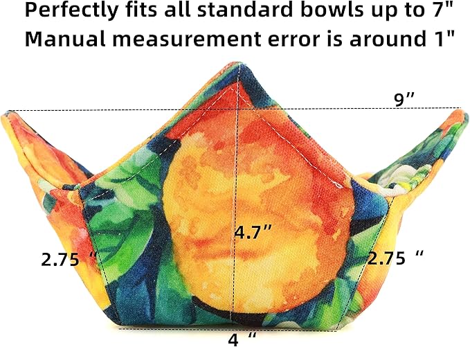 Cotton Microwavable Bowl Cozy, Microwave-Safe Hot Bowl Holders, Soup Bowl Cozy Bowl Hot Pads (U)