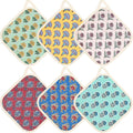 6 Pack Pot Holders 100% Cotton Heat Resistant Potholder, Machine Washable Pot Holder, Hot Pads, Table Pads for Cooking Baking (O)