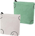 2 PCS Corduroy Period Bag for women, Cute Sanitary Napkin Storage Bag Portable Period Pouch with Zipper, Sanitary Pads Bag Tampons Holder for Purse First Period