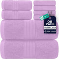 DAN RIVER 8 PC Luxury Bath Towels for Bathroom, 2 Bath, 2 Hand, and 4 Wash Cloths, 600 GSM 100% Ring Spun Cotton Towel Set, Highly Absorbent, Gym, Hotel, and Spa, Lavendar