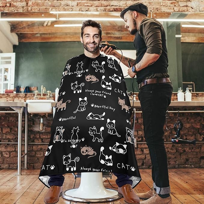 visesunny Professional Barber Cape Polyester Hair Cutting Salon Cape Apron Anti-Static Beard Bib