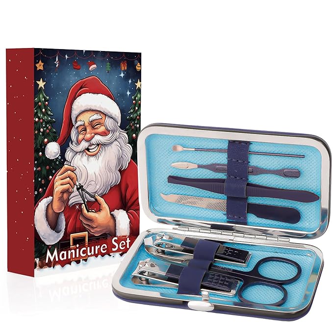 Nail Kit,Travel Essentials,Manicure Kit,Nail Clippers for Men,Nail Clipper Set,Mens Manicure Set,Nail Accessories,Manicure Tools,Manicure and Pedicure Kit,Stocking Stuffers for Men
