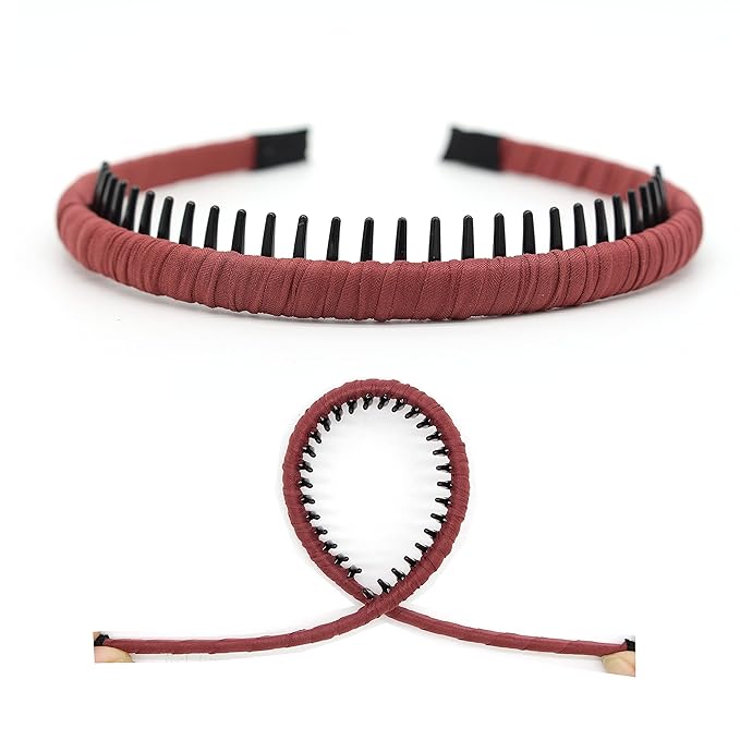 fashion head bands for women tooth comb hair hoop Comfy non slip hair bands(4 Colors)