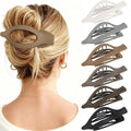 Flat Hair Clips for Women - 6 PCS French Flat Claw Clips Medium Hair Clips for Girls Large Hair Claw Clips for Thick or Thin Hair Strong Hold No Slip Hair Accessories for women (Regular)