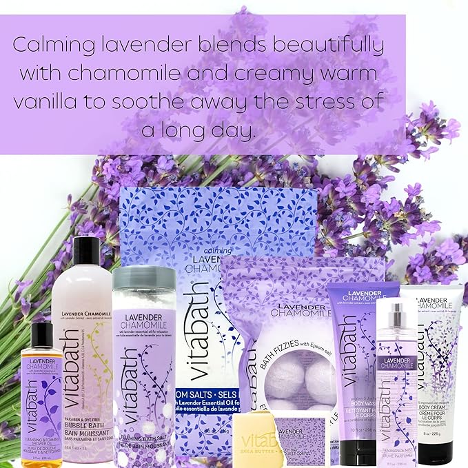 Vitabath Lavender & Chamomile Body Wash Moisturizing Bath & Shower Cleanser & Skincare Radiant Detox & Restore Nourishing Body Polish - Cruelty-Free, Paraben-Free - 12 oz