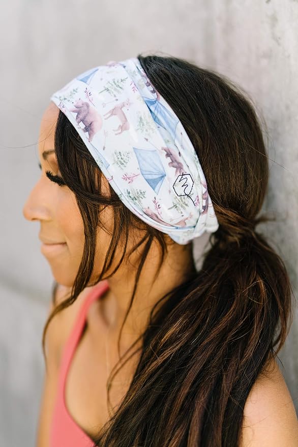 Maven Thread 4" Wide Workout Headbands for Women (2 Pack) – Non-Slip Sweatbands for Gym, Running & Yoga