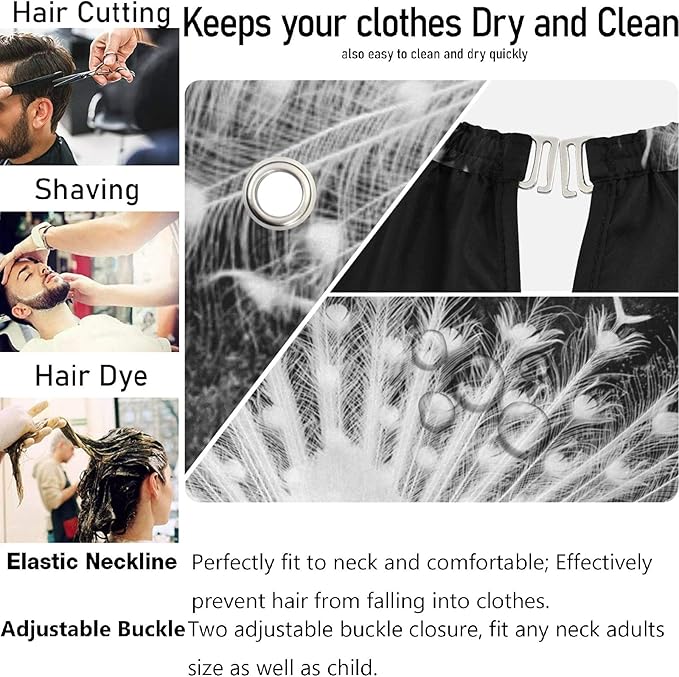 visesunny Professional Barber Cape Polyester Hair Cutting Salon Cape Apron Anti-Static Beard Bib