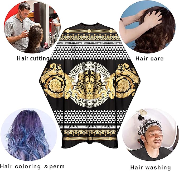 Barber Capes for Men Hair Cutting Salon Capes with Snaps Hairdresser Gown Stylist Cape- 63”× 56”