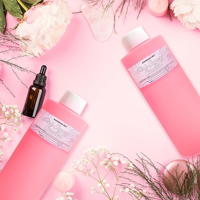 Pink Sugary Candied Natural Fragrance Body Oil - Luxury Scented Body Oil Perfume- Women’s Scented Oil - Long Lasting Perfume - Uncut Fragrance Oil in Plastic Bottle 16 Fl Oz (Pack of 1)