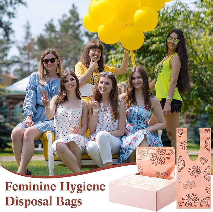 Maitys 300 Pcs Disposable Bags for Sanitary Pads Personal Care Disposal Bags Fragrance Small Discreet Diaper Sacks for Tampons, Pads, Liners, Condoms & More