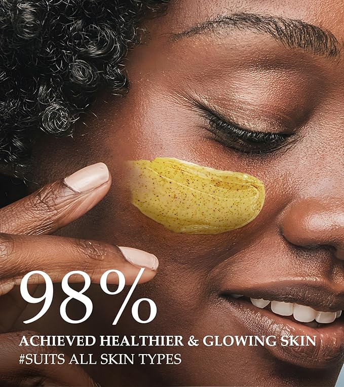 Revitalizing Exfoliation Face Scrub with Vitamin C and Turmeric – Gentle Exfoliating Face Wash for Blackheads, Pore Dirt & Dark Spots –Daily Balancing Facial Scrub for All Skin Types, 4.23 Fl Oz
