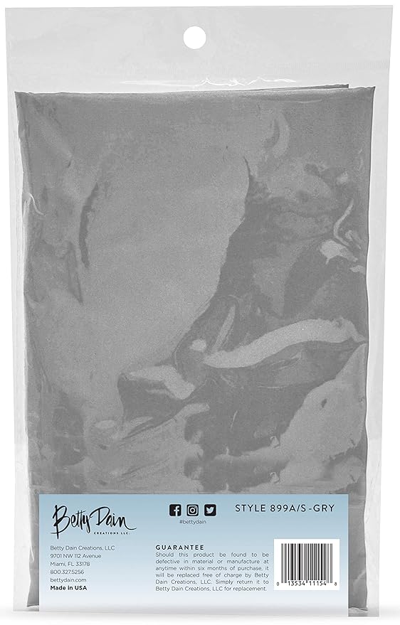Betty Dain Lightweight Crinkle Nylon Hair Cutting/Styling Cape, Water Resistant, Ultra Lightweight Crinkle Antron Nylon, Repels Hair, Neck Snap Closure, Generous 54 x 60 Inch Size, Silver
