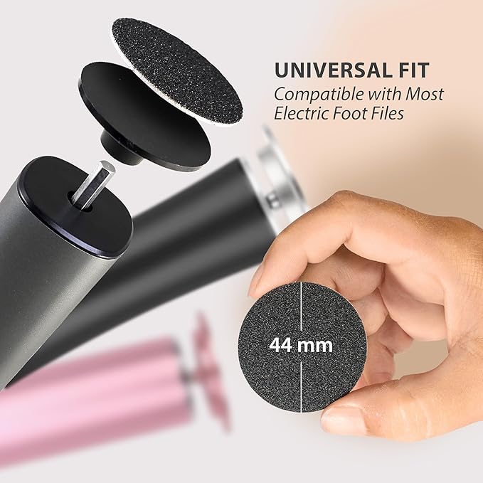 Precision Sandpaper Foot File Refill Pads | 80 Grit Coarse & 120 Grit Fine Callus Remover Discs | Self-Adhesive Pedicure Replacement Set – 60 pcs Total