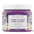SpaScriptions Lavender & Melatonin Sugar Scrub - Calming Body Scrub Exfoliator With Chamomile, Ideal for Stress Relief & Nighttime Relaxation, Helps Support Smooth, Comfortable, & Balanced Skin, 21 oz