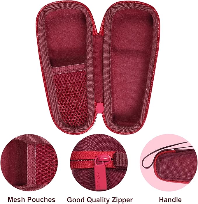 co2CREA Hard Carrying Case Compatible with NågraCoola CLIE 2 1 Sonic Facial Cleansing Brush (Berry)