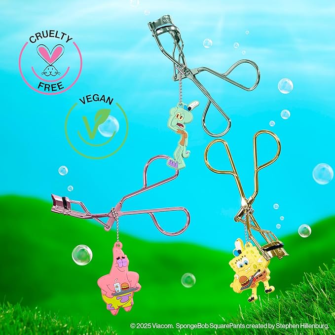 wet n wild Eyelash Curler & Charm, Gentle Silicone Cushion Pad, Curls & Lifts Lashes – Squidward
