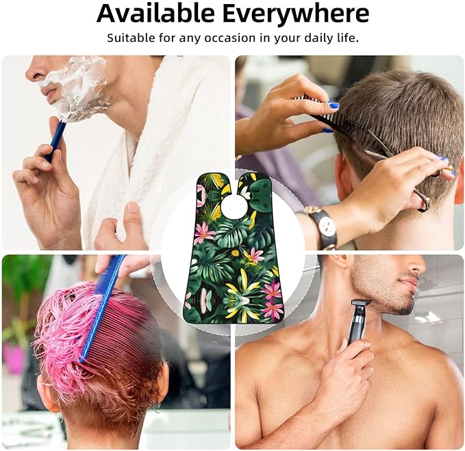Underwater Scenery Print Beard Bib Shaving Apron, Beard Hair Trimming Cape Gift For Dad