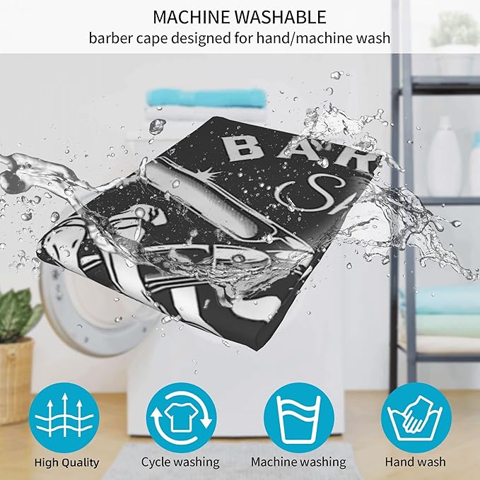 Adult Barber Cape, Professional Salon Haircut Capes, Haircut Kit Hairdressing Apron for Home Salon Barbershop
