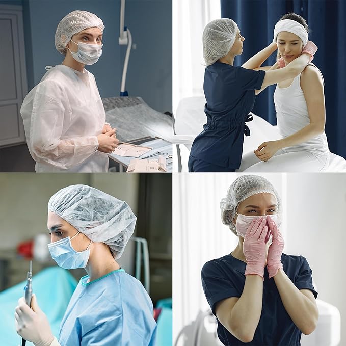 ZMDREAM Hair Nets Disposable Bouffant Cap for Food Service Beauty Latex Free