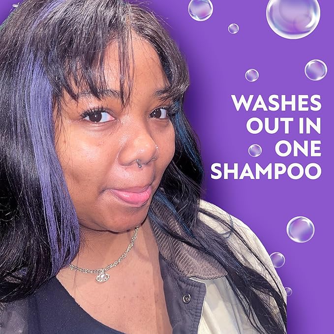 Fun In by Sun In Temporary Hair Color with Easy Brush Applicator for Kids, Teens & Adults - Washable One day color for Festivals, Events & Parties - All Hair Types