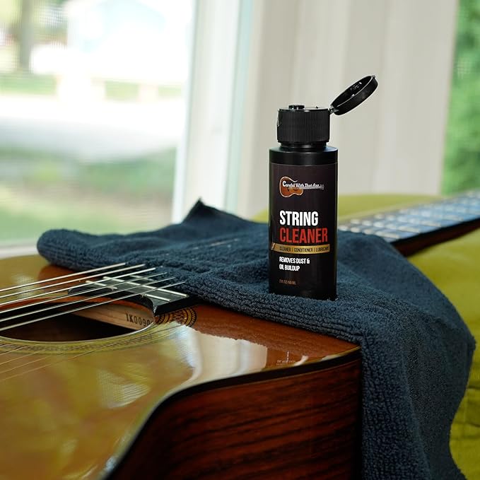 Guitar Cleaner Polish, String Cleaner, Winder and Fretboard Oil Care Kit | MADE IN USA | Guitar Oil and Cleaner for Body, Strings and Fretboard Fingerboard - Cleans, Polishes, and Protects