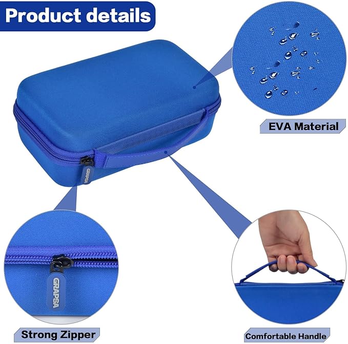 Case Compatible with Novah for Ufree for KIKIDO for GLAKER for FADEKING for GSKY for Romanda Professional Hair Clippers, Beard Trimmer Grooming Storage Holder for Hair Trimmers Set (Box Only)-Blue