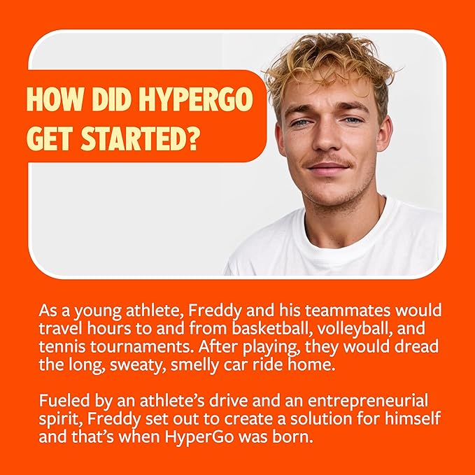 HyperGo XL Body Wipes for Women & Men – 12" x12" Rinse-Free Full Body Cleansing Wipes 20 Count Pack - Citrus | Biodegradable, Hypoallergenic, Aloe-Infused | Gym, Festival, Camping Essentials