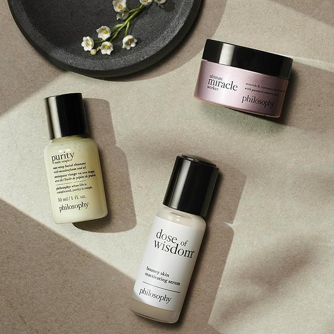 philosophy purity made simple one-step facial cleanser- with meadowfoam seed oil gently cleanses & melts away dirt, oil & stubborn makeup paraben-free face wash