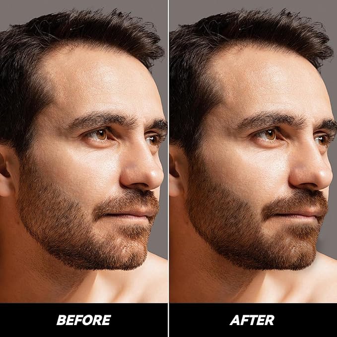 Beard Touch-Up for Men, Instant Gray Hair Cover Stick, Built-In Comb for Seamless Blending, Cream Concealer, Quick Temporary Cover