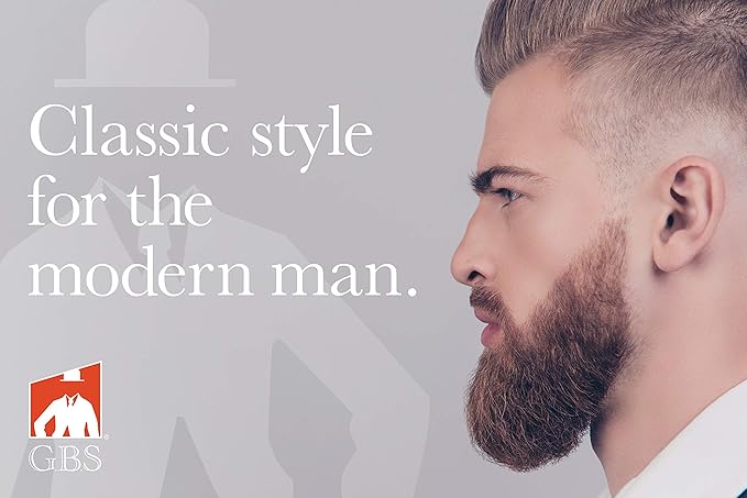 GENTS Mustache and Beard Styling Comb, pocket sized (Black, 3 Pack)