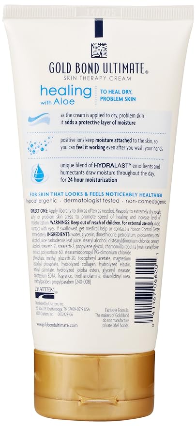 Gold Bond Healing Skin Therapy Lotion with aloe 5.5 oz., Non-Greasy & Hypoallergenic (Pack of 2)