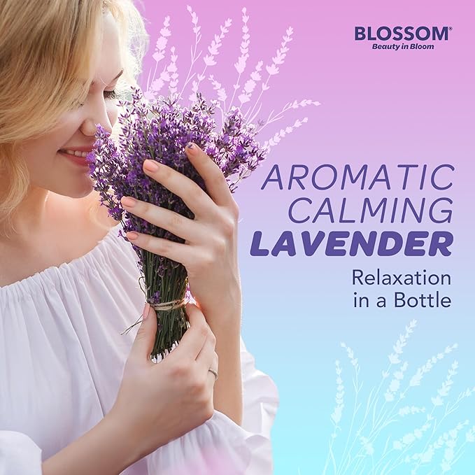 Blossom Dry Body Oil, Scented Body Oils for Women Moisturizing and Hydrating Skincare, Dry Oil for Body Infused with Real Flowers, 2 fl. oz/60ml, Purple, Lavender