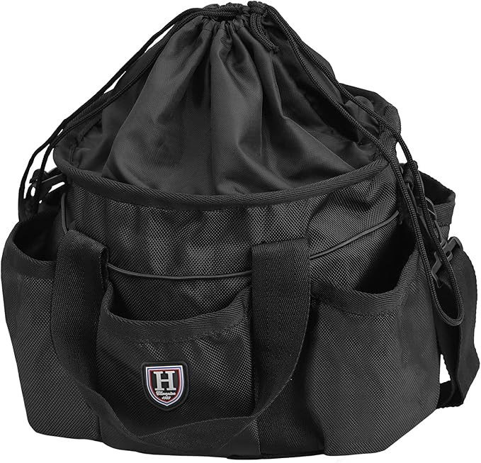 Harrison Howard Premium Multipurpose Durable Horse Grooming Organizer Bag Cleaning Supply Tote Bag-Mars Black