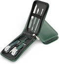 Made Easy Kit Portable Nail Clipper Set – 6-Piece Travel Manicure Kit for Men & Women – Includes Nail Clippers, Scissors, File & Grooming Tools in Compact Zip Pouch (Green)