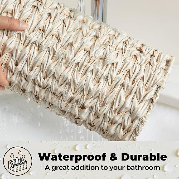 GRANNY SAYS Toilet Paper Storage Holder, Bathroom Toilet Paper Holder Stand, Woven Bathroom Baskets for Bathroom, Free Standing Organizer for Bathroom Storage