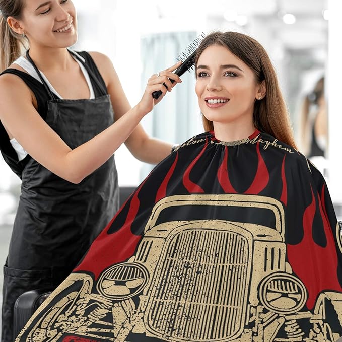 visesunny Professional Barber Cape Polyester Hair Cutting Salon Cape Apron Anti-Static Beard Bib